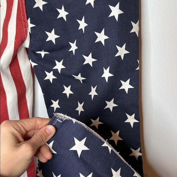 NWT Judy Blue high waist bell bottom USA flag jeans size 13/31 July 4th flare - Picture 10 of 13